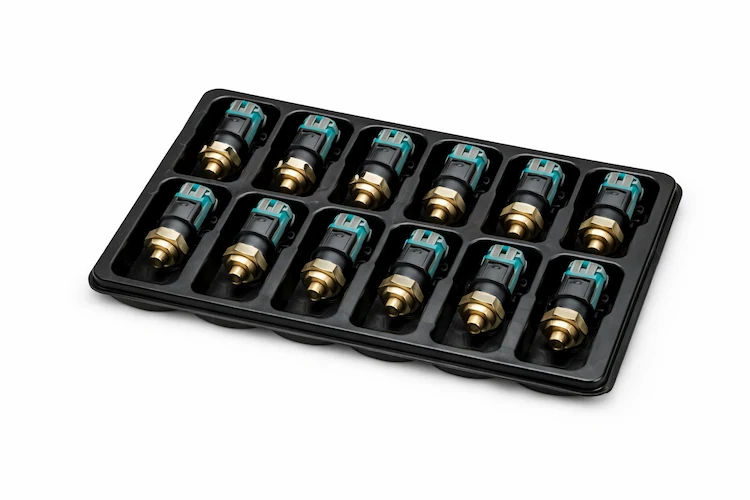 Thermoformed automotive tray for components