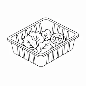 Icono de charola termoformada para alimentos