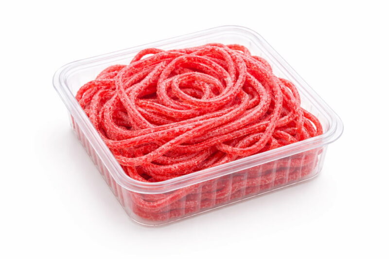 Thermoformed candy tray packaging
