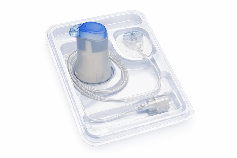 Charola en PETG transparente para industria Médica