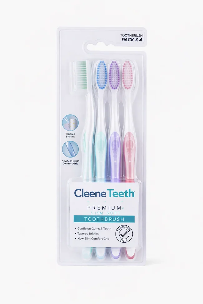 Thermoformed PET blister pack for a toothbrush
